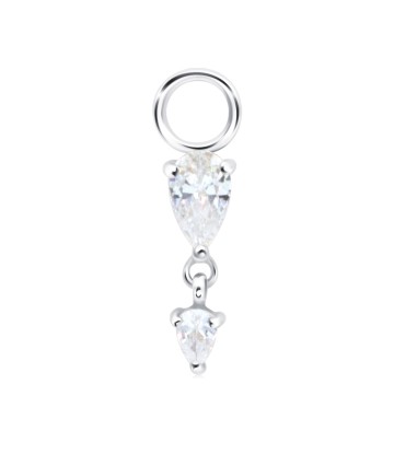 Dangling CZ Silver Charms CH-375